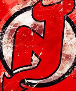 NJ Devils Logo Diamond Painting