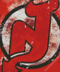 NJ Devils Logo Diamond Painting