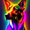 Neon Colorful Dog Diamond Painting