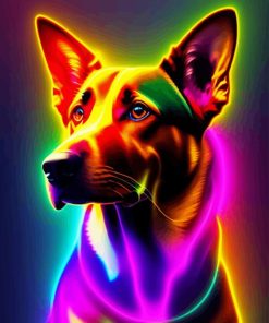 Neon Colorful Dog Diamond Painting