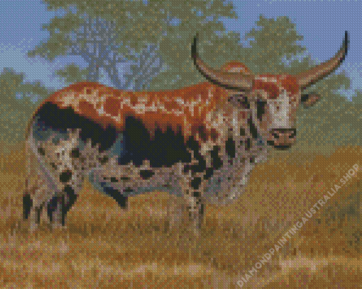 Nguni Bull Diamond Painting