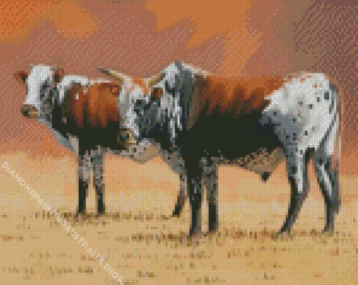 Nguni Cows Diamond Painting