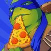 Ninja Turtle Eating Pizza Diamond Painting