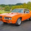 Orange 1969 Pontiac Car Diamond Painting