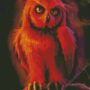 Orange Owl Art Diamond Painting