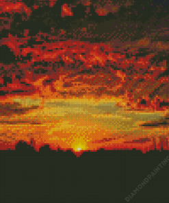 Orange Sunset Diamond Painting