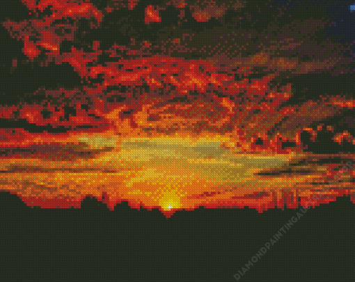 Orange Sunset Diamond Painting