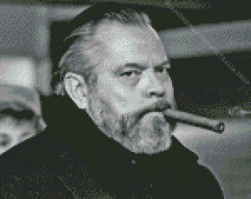 Orson Welles Smoking Cuban Cigar Diamond Painting