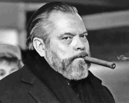 Orson Welles Smoking Cuban Cigar Diamond Painting