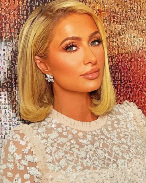 Paris Hilton Short Hair Diamond Painting