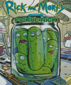 Pickle Rick Poster Diamond Painting