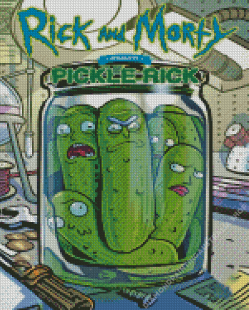 Pickle Rick Poster Diamond Painting