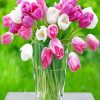 Pink Tulips In Vase Diamond Painting