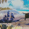 Pirate Ship In Bottle Diamond Painting