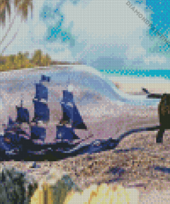 Pirate Ship In Bottle Diamond Painting