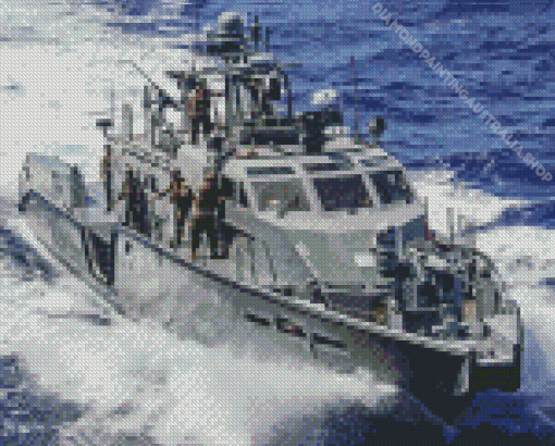 Pt Military Boat Diamond Painting