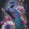 Purple Peacock Diamond Painting