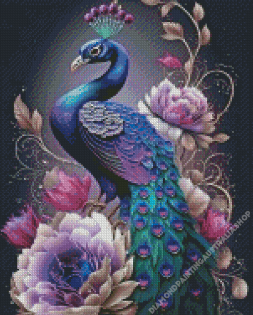 Purple Peacock Diamond Painting