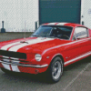 Red 66 Ford Mustang Diamond Painting