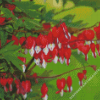 Red Asian Bleeding Heart Diamond Painting