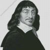 Rene Descartes Black and White Diamond Painting