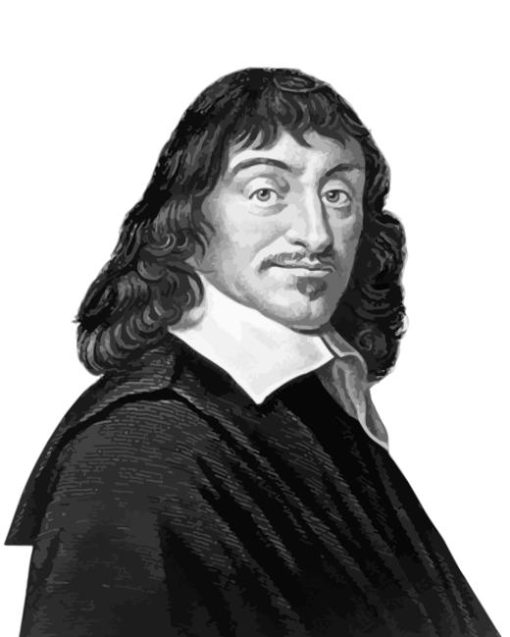 Rene Descartes Black and White Diamond Painting