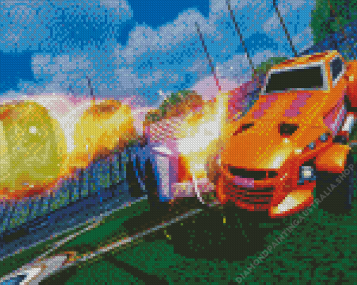 Rocket Ball Video Game Diamond Painting