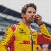 Romain Grosjean Racing Driver Diamond Painting