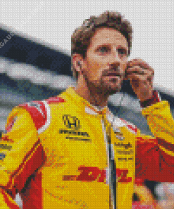 Romain Grosjean Racing Driver Diamond Painting