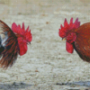 Rooster Fighting Diamond Painting