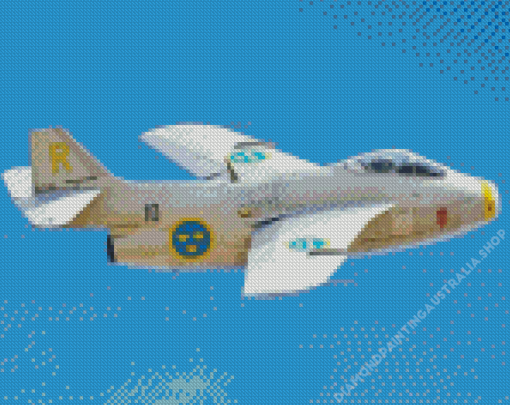 Saab 29 Tunnan Diamond Painting