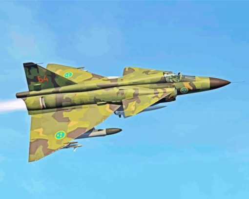 Saab 37 Viggen Diamond Painting