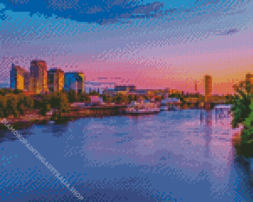 Sacramento at Sunset Diamond Painting