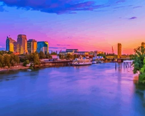 Sacramento at Sunset Diamond Painting