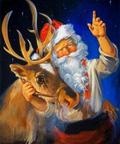 Santa and Reindeer Diamond Painting