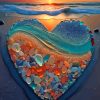 Sea Glass Heart Diamond Painting