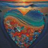 Sea Glass Heart Diamond Painting