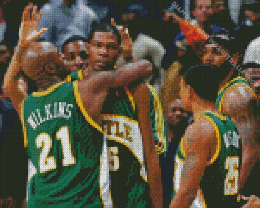 Seattle Supersonics Team Diamond Painting