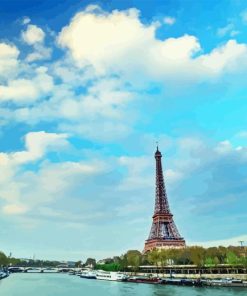 Seine River Eiffel Tower Diamond Painting