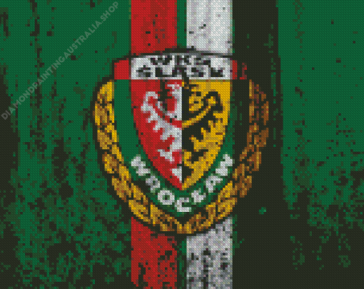 Slask Wroclaw Logo Splatter Art Diamond Painting