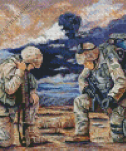 Soldiers Praying Diamond Painting