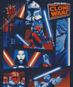 Star Wars Clone Wars Poster Diamond Painting