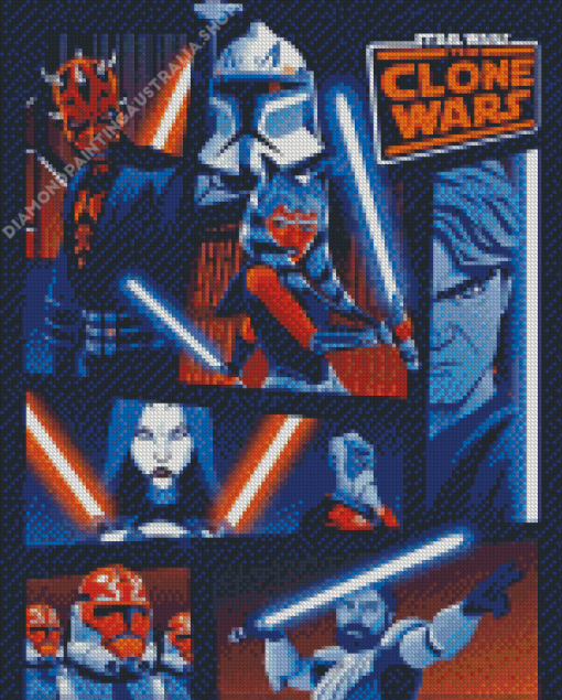 Star Wars Clone Wars Poster Diamond Painting