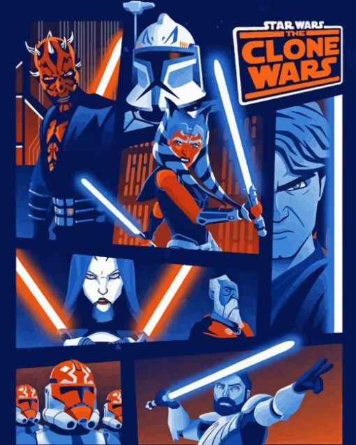 Star Wars Clone Wars Poster Diamond Painting