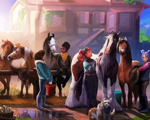 Star Stable Game Characters Diamond Painting