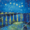 Starry Night Over the Rhone Diamond Painting