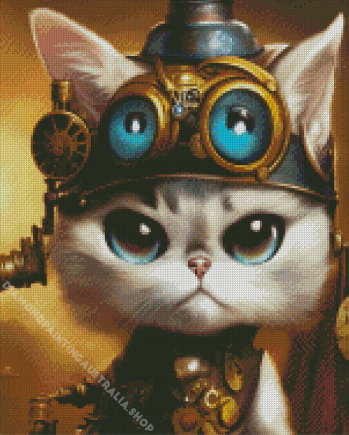 Steampunk Kitty Diamond Painting