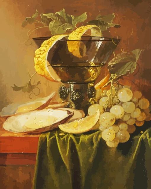 Still Life with a Glass and Oysters Diamond Painting