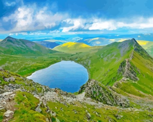 Striding Edge Helvellyn Mountain Diamond Painting