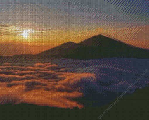 Sunrise at Mount Batur Diamond Painting